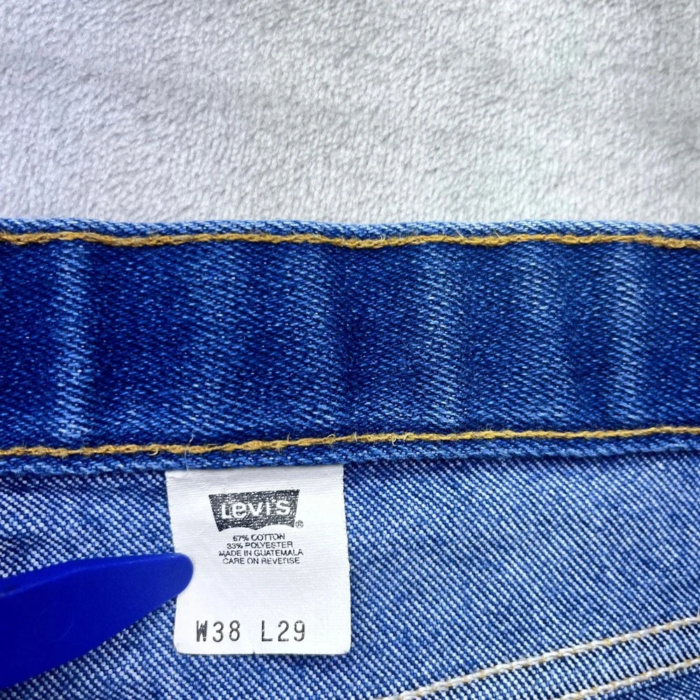 VTG Levi's 852 Orange Tab Blue Denim Jeans Mens Sz 38‎ Fits 36